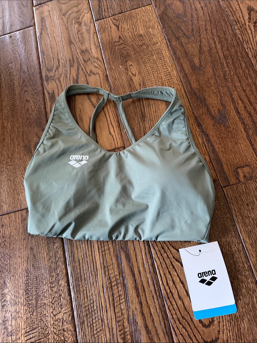 NWT ARENA W GYM BRA TOP SOLID ARMY Size XS